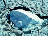 Aerial view of ice breakup