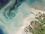 Mackenzie River flowing into the Beaufort Sea